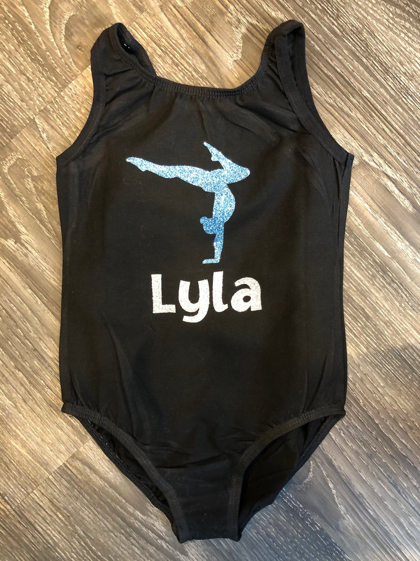 Girls leotard with glitter detail
