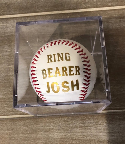 Ring Bearer Baseball Keepsake- wedding party gift