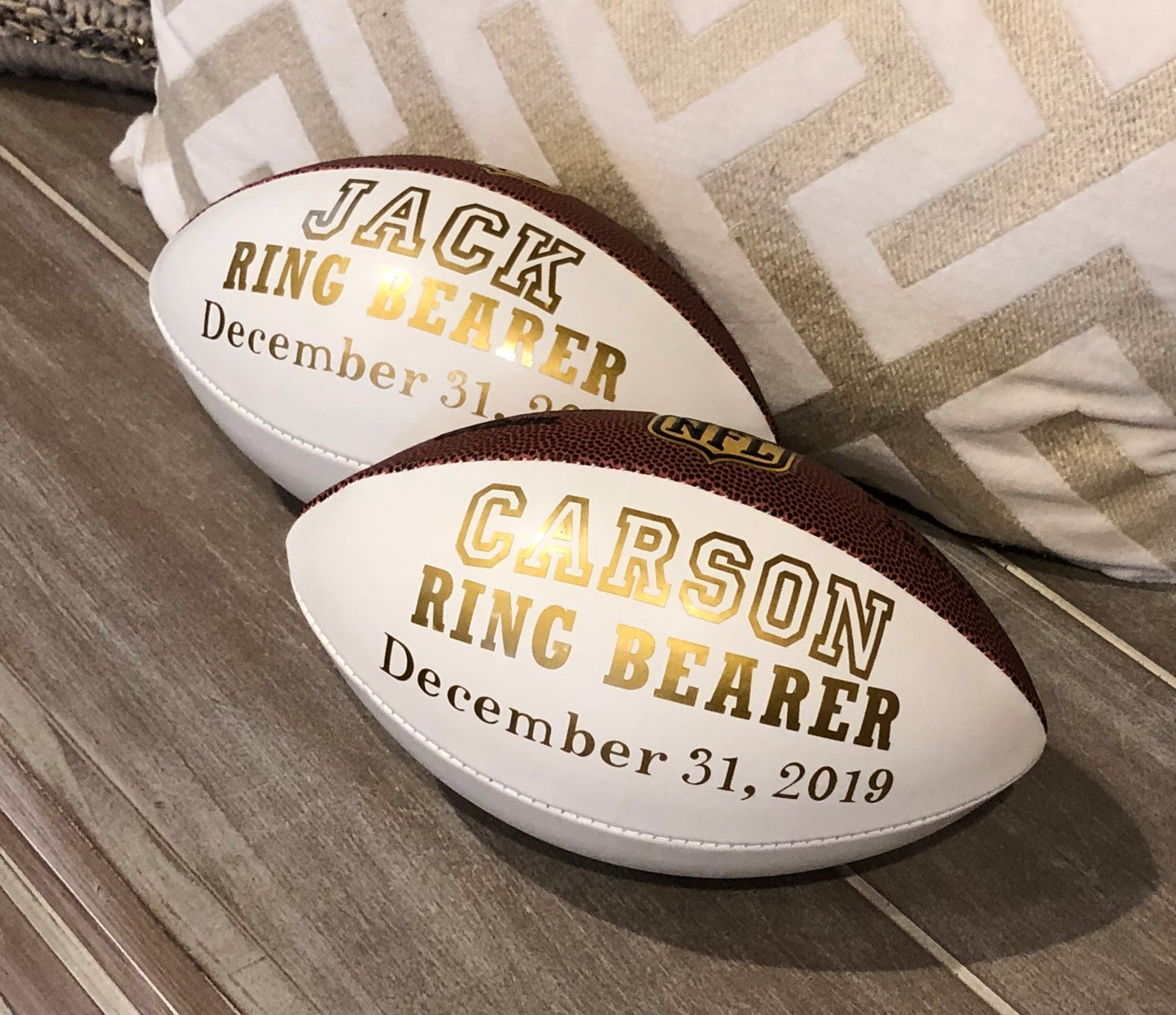 Ring Bearer Football Keepsake- Wilson Mini Football - custom details