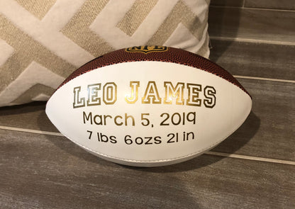 New Baby Gift Wilson Mini Football - custom details