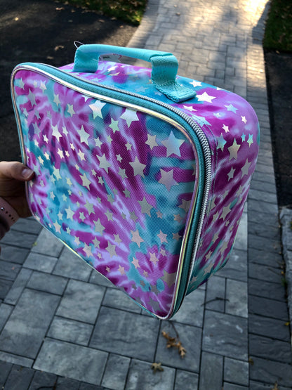 Lunch box - tie dye and stars