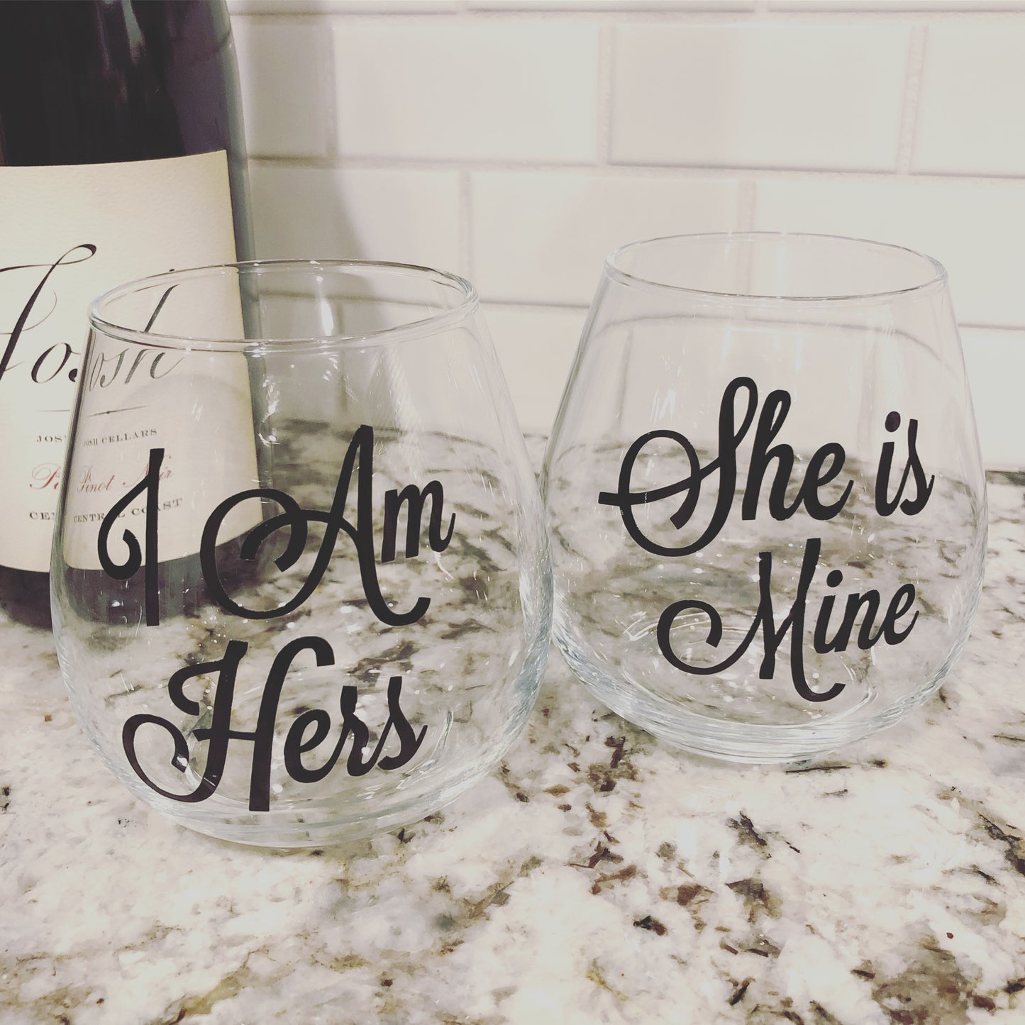 Stemless Wine glasses- custom