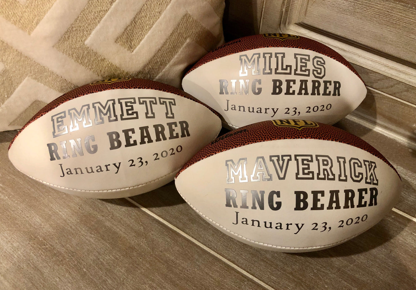 Ring Bearer Football Keepsake- Wilson Mini Football - custom details