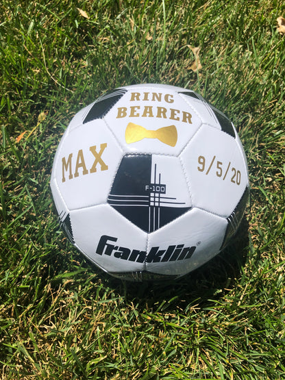 Ring Bearer Soccer Ball Keepsake- wedding party gift