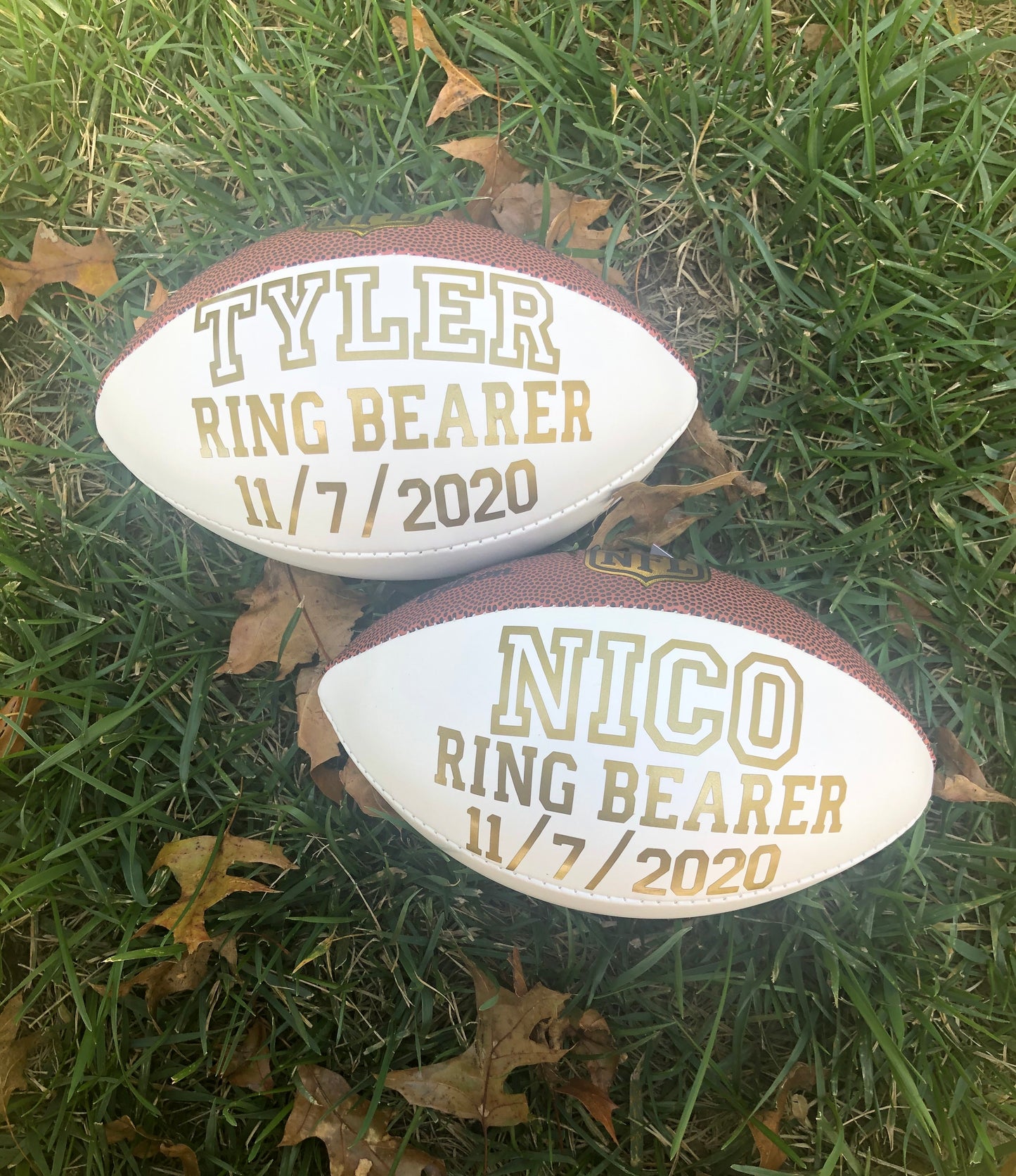 Ring Bearer Football Keepsake- Wilson Mini Football - custom details