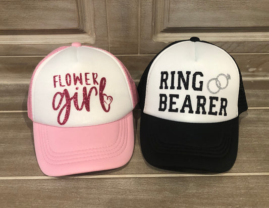 Kids trucker hats - wedding party