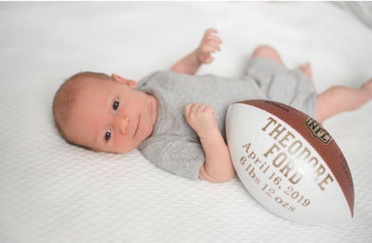 New Baby Gift Wilson Mini Football - custom details