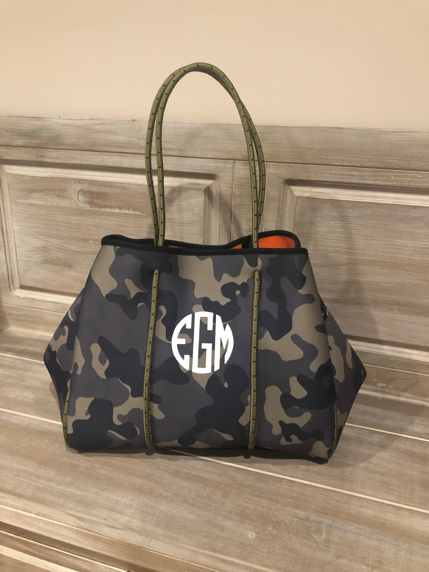 Green Camo NEOPRENE EVERYTHING BAG