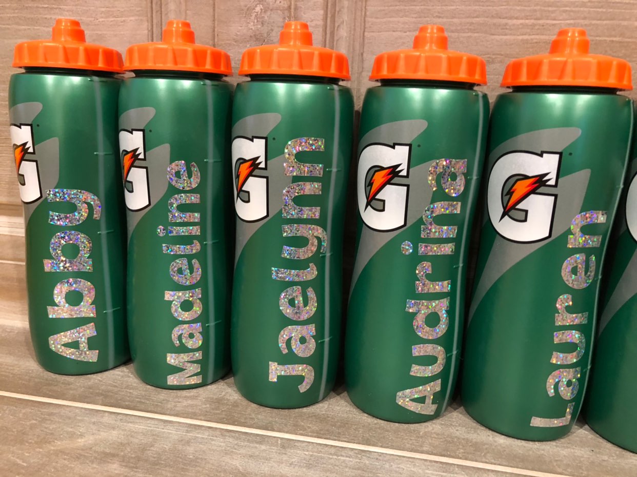 Gatorade Personalized Sports Bottle 32 oz  -GLITTER FONT